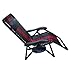 Hanperal Oval Zero Gravity Lounge Chair with Cup Holder and Tray, Side Recliner, Mobile Phone Slot, Snack Tray - Black