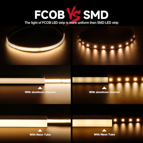 Tira LED COB 8W/m 10m Blanco Cálido 2700K DC24V miniatura 2