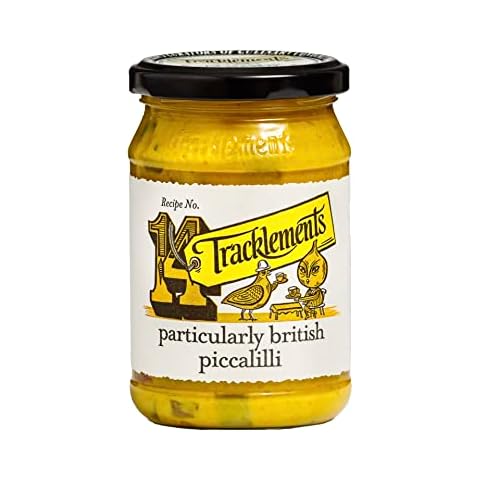 Tracklements Particularly British Piccalilli | The Ideal Condiment for Cheddar, Cold Meats and Pork Pies or Partnered with a Ploughman's Board | Vegetarian and Vegan Friendly | Gluten Free | 270g Jar Cover