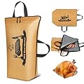 Desing Wish Large Capacity BBQ Blanket for Resting Meat, Reusable Smoker Grilling Insulated Meat Resting Bag with 2 Handles BBQ Accessories for Large Brisket/Beef/Pork Shoulders/Turkeys (21 Inch)