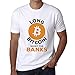Ultrabasic� Uomo Maglietta Tee Shirt Bitcoin Short The Bankers T-Shirt BTC HODL Tee Idea Regalo per i Commercianti di Crypto Bianco
