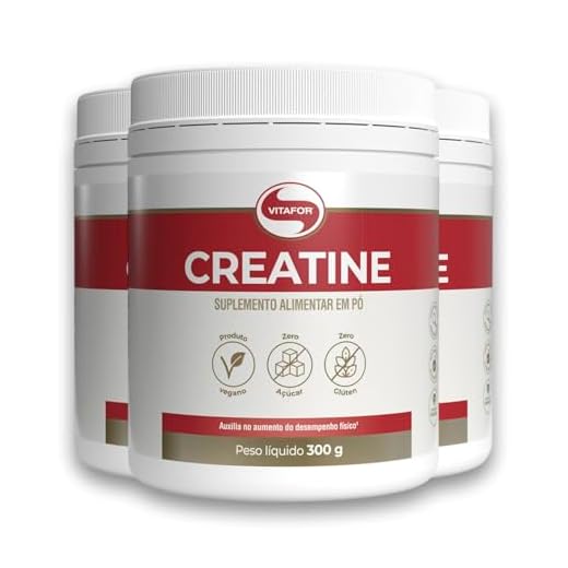 Kit 3 Creatina monohidratada Creatine Vitafor em pó