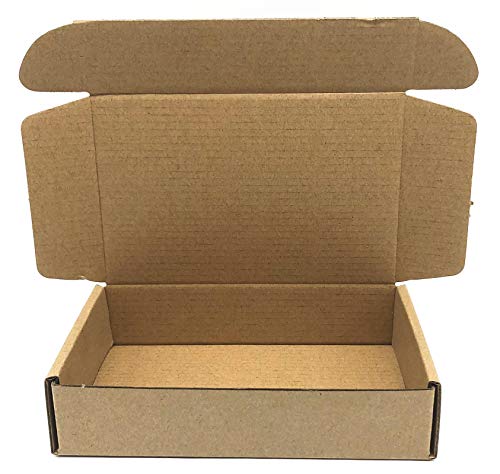 Image of Small Cardboard Shipping Box Mailers 7 x 4.3 x 1.6 Inch Corrugated Packaging Storage Boxes 50 Pack