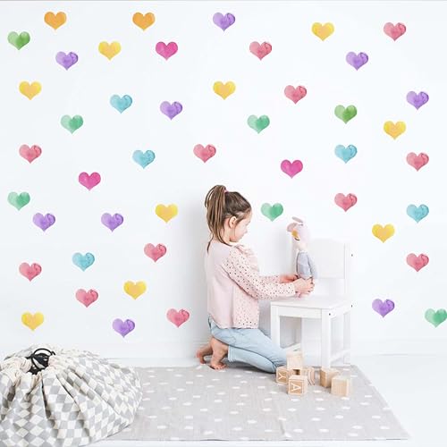 Vinilo Decorativo Corazón Arcoíris para Pared miniatura 3