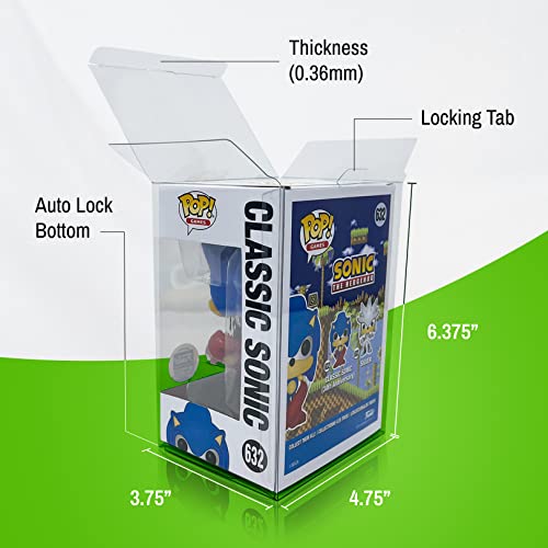 (100 Pack) Ecotek Protectors Pop Protector Compatible With - 4" Inch Funko Pop! Figures, Strong, Clear Pop Case, Acid Free #TOP2