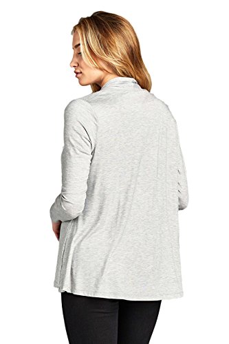 Image of Women Casual Open Front Long Sleeve Lightweight Softest Viscose Made from Bamboo Cardigan