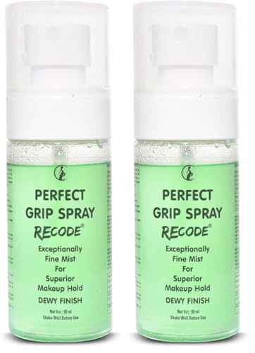 Image of Recode Perfect Grip Spray Makeup Fixer 50 Ml|Dewy Finish|Vitamin E Enriched|Long Lasting|Keeps Makeup Intact|Hydrates, Soothes & Refreshes Skin (Pack of 2)