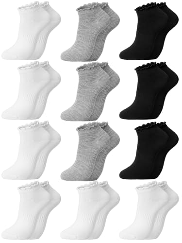Image of Fourluoo 12 Pairs Women Ankle Socks