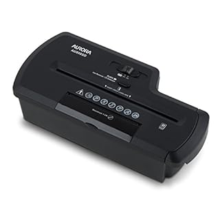 Aurora AU800SD Professional Strip Cut Paper Shredder/CD/Credit Card Shredder Without Wastebasket, 8-Sheet Strip-Cut No Basket, Black