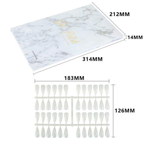 NMKL38 160 Gráfico de Livro de Exibição de Cores de Unhas com 240 Dicas de Unhas Gel Uv Polonês Cart