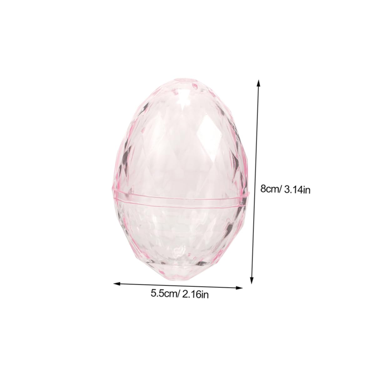 VILLCASE 24pcs Colorful Egg Box Fillable Ornaments Fillable Egg Shaped Ball Fillable Egg Ball Ornament for DIY Egg Shaped Ball Candy Boxes Easter Party Supplies Plastic Pink
