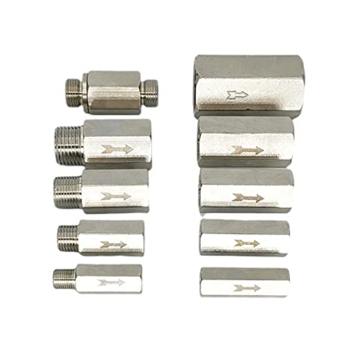 ezqnirk 1PCS Pneumatic Pipe Fitting Copper Check Valve Control Valve Air Valve Pneumatic Accessories,Male and Female 1/8