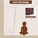 AVAWING 8 Drawers Jewelry Armoire, Standing Jewelry Box with Top Flip Makeup Mirror, Wood Jewelry Cabinet with Side Swing Doors for Women, Brown - Image 5