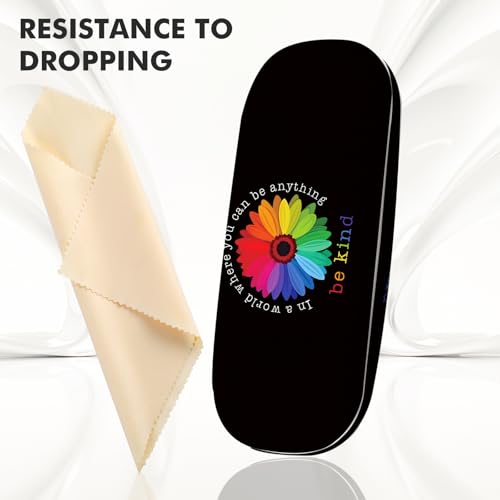 Image of Glasses Case Hard Shell,Portable Protective Eyeglasses Case, Eyeglass Holder Box with Cleaning Cloth, for men women