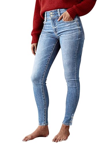 Image of Flamingals Womens High Rise Butt Lifting Curvy Skinny Jeans
