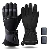 電熱グローブ バイク 6000mAhバッテリー 3段階温度調節 タッチパネル対応 速暖 電熱手袋 ヒーター手袋 防風 防寒 通気性 耐用性 秋冬 スキー 釣り 男女兼用 メンズ/レディース プレゼント 通勤 通学 屋外作業 バイク用