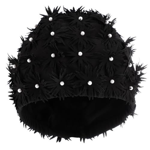 ORFOFE Gorro Natación Mujer Diseño Floral Doble Elástico Protección Cabello Orejas Cómodo Piscina Playa