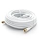 Premium X 30m Basic-LINE SAT TV Antennenkabel F-Anschlusskabel Koaxial-Kabel mit Mantelstromfilter HDTV 4K - Weiß