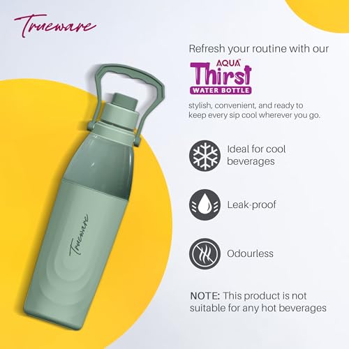 Image of Trueware Aqua Thirst PU Insulated Plastic Water Bottle 1275 ML | BPA Free, Leak-Proof Water bottle Ideal for Office, School, Gym, Sports, Travel and Daily use