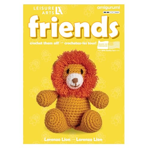 Image of LEISURE ARTS - Crochet Kits, Friends Lorenzo Lion, 3 inch, Crochet Kit for Beginners, Complete Kit, Animal Kits, Animal Kit, DIY Amigurumi Kits