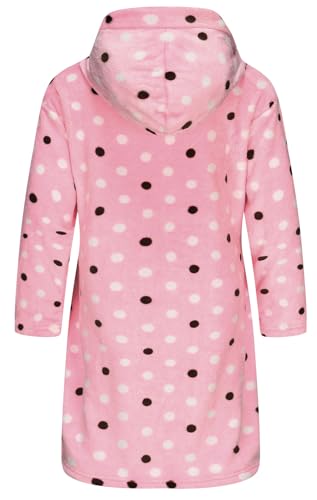 Image of Boys Girls Bathrobes Soft Hooded Bathrobes Sleepwear robe for Girls boys (Pink Dots, 7-8 Years)