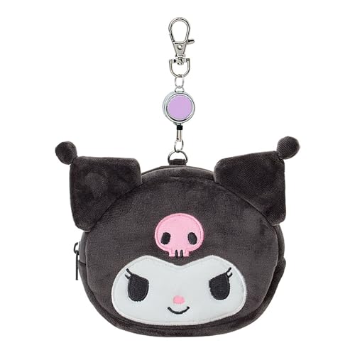 サンリオ(SANRIO) フェイス形パスケース＆ポーチ クロミ 綿・PVC・スチール・ポリエステル 定期入れ リール付き 小物収納 対象年齢15才以上 303305のサムネイル