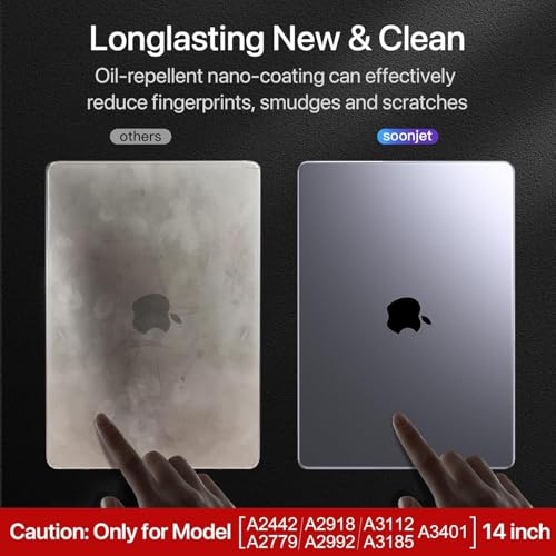 Image of YellowCult Premium Crystalline Sand Hard Shell MacBook Cover 14 inch Case Compatible MacBook Pro 2025, 2024, 2023, 2022-21 Model M4 M3 M2 M1 A3112 A3185 A3401 A2918 A2992 A2779 A2442 Clear
