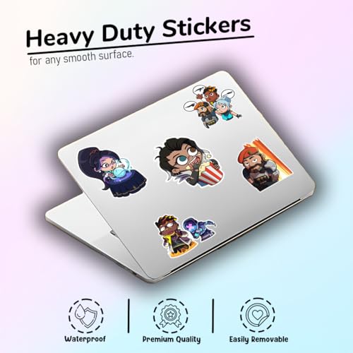 Image of Valorant Vinyl Stickers for Valorant Lovers, Gamer's and Others. Water Resistant, Resedue Free, Fade Proof, Installation Type : Peel & Stick, Width & Height : 5cm x 5.5cm, Unit : 24 Stickers