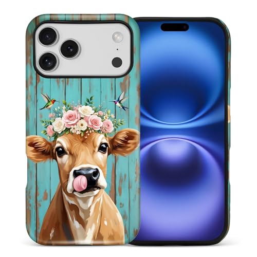 Coque iPhone 17 Pro Max élimine les rayures et chutes grâce au silicone mat motif vache