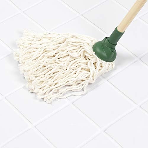 Beldray LA075338EU7 Eco Cotton Fibre Head Cleaning Mop, 120cm Wooden Handle, Looped-End String Mop, Kitchen/Bathroom Floor, Wet Or Dry Cleaning, Home Wood, Marble, Ceramic Tile, Floor, FSC®-certified