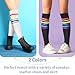 SPTRAMLE Girls Socks, 2 Pairs Girls Knee High Socks Rainbow Colorful Striped Thigh Highs Socks for Girls Kids Aged 1-3