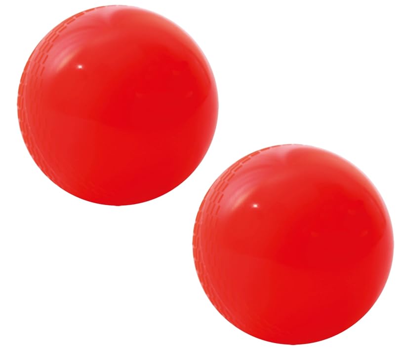 2 x Windball | AirBall | Soft Practice Cricket Ball | Outdoor & Indoor Rubber Cricket Ball With Core & Stitched Seam | For Practice Honing Skills & Family Fun (2 x Junior)