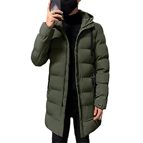 Vestes d'hiver pour hommes Haitpant - Manteau long vert M