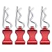 Que-T 1 Set Body Clips Pins with Pull Tabs for 1:6 Axial SCX6 AXI05000 RC Crawler Car (Red)
