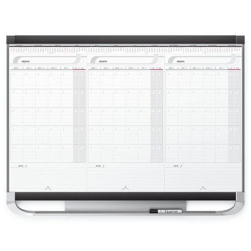 Quartet Prestige 2 Sliding Three Month Calendar Board, 3 X 2 Feet, Total Erase Surface (Cmp32P2) #TOP1