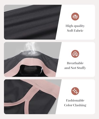 Carer Soft Leakproof Briefs for Women - 3 Pack Leak Proof Menstrual Panties, High Absorbent Period Panties for Heavy Flow, Menstrual & Bladder Leakage(Pink/Gray, 3XL) — view 6