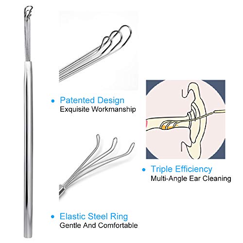 Q-Grips-Earwax-Remover Ear Wax Removal Tool Ear Wax Remover Silicone Ear Cleaner Safe Soft Q Twist Spiral Smart Reusable Q Grip Ear Picker Clean Kit 16 Replacement Tips For Adults Kids Humans #TOP1