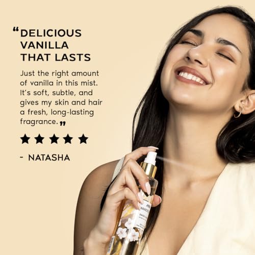 Image of Nykaa Wanderlust Swiss Vanilla Fragrance Mist, Vanilla and Cedarwood Scent, Body and Hair Spray, Hydrating and Refreshing, Vegan and Paraben Free, 200ml
