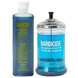 King Research Barbicide Disinfecting Jar Midsize 21oz + Disinfectant 16oz