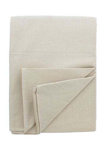 ABN Painters Cotton Canvas Paint Drop Cloth, Medium 6 x 9ft – Protective White Tarp for Painting, Auto, Furniture