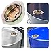 LIFKICH 200l Steel Drum Bung Caps Set with Threaded Seal, 1.8mm Thick Large Metal Covers for 55 Gallon Oil Barrels, Industrial Drum Plug with Anti-theft Coating, 4pcs for Chemical