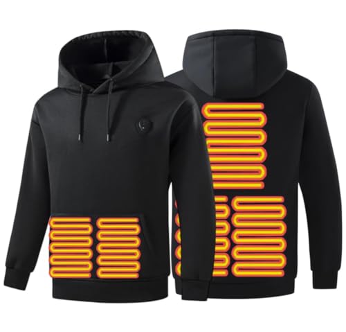 Unisex Pullover Heated Hoodie with Battery excluded, Heated Sweatshirt for Men and Women