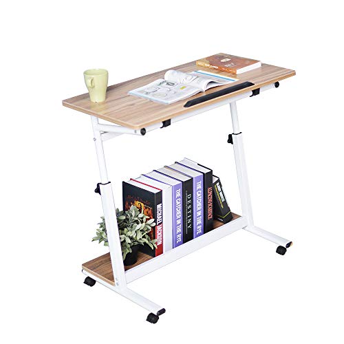 soges 60 * 40cm Mesa de Ordenador estación de Trabajo Mesa de Regazo Ajustable portátil Soporte de Ordenador Mesa Auxiliar para sofá Cama,05#X-60OK