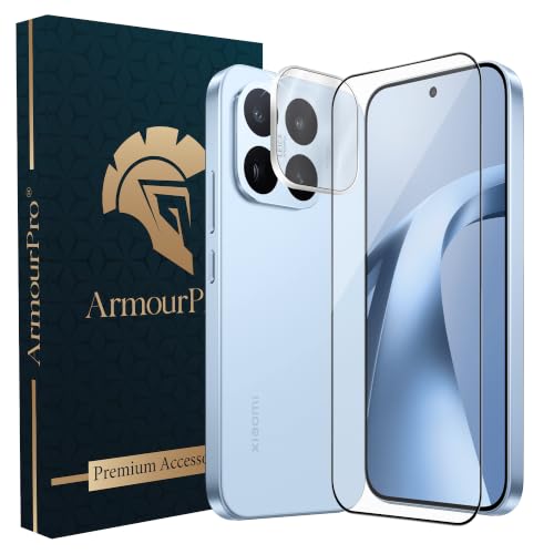Image of ArmourPro Edge to Edge Tempered Glass for Xiaomi 17T with Silver Camera Ring Guard, 9H Screen Protector, Anti-Scratch, Anti-Fingerprint, Bubble-Free Installation Kit