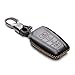 Vitodeco Genuine Leather Smart Key Fob Case Cover Protector - Compatible with Toyota Prius Prime (2017 - 2021 Models) - 4 Buttons with A/C, Black