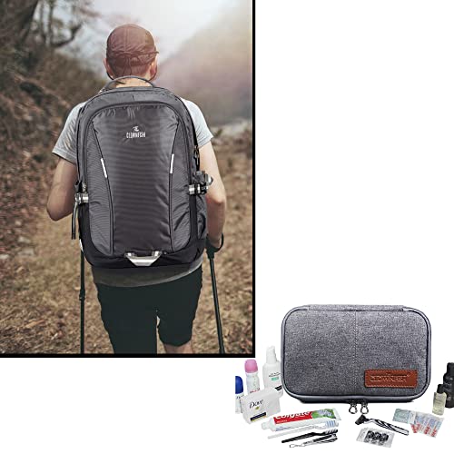 Image of THE CLOWNFISH Evander Polyester 19 Litres Unisex Travel Laptop Backpack for 15.6 inch Laptops (Grey)