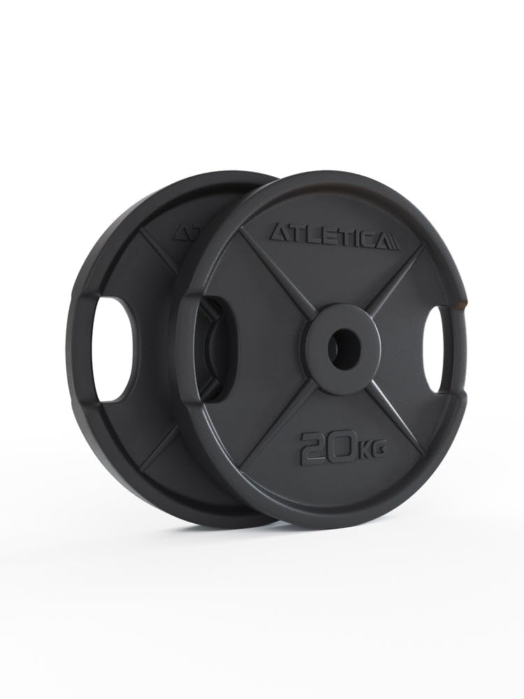 ATLETICA Iron Plates | Ø 50 mm | parami | krążki do sztangi z żeliwa | Ø 50 mm | lakier odporny na rdzę | parami od 1,25 kg do 25 kg | ciężarki | obciążniki treningowe