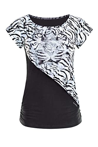 WINSHAPE Camiseta para Mujer, Tigre, L