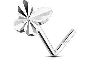 OUFER 925 Sterling Silver Nose Rings for Women - Butterfly Nose Piercing Jewelry