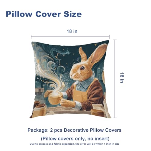 Housse de coussin zippée motif lapin pour protéger et embellir vos divans